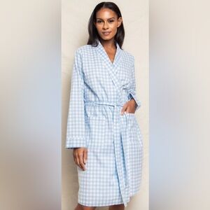 Petite Plume Size Large Cotton Gingham Robe